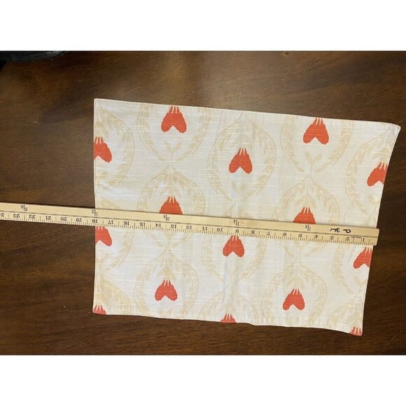 Set Of 6 Place Settings Hearts Placemats REVERSABLE hob nob on the other side - Picture 6 of 11